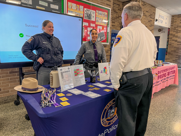 Smiling children enjoying the annual Books and Breakfast event in Poughkeepsie NY
